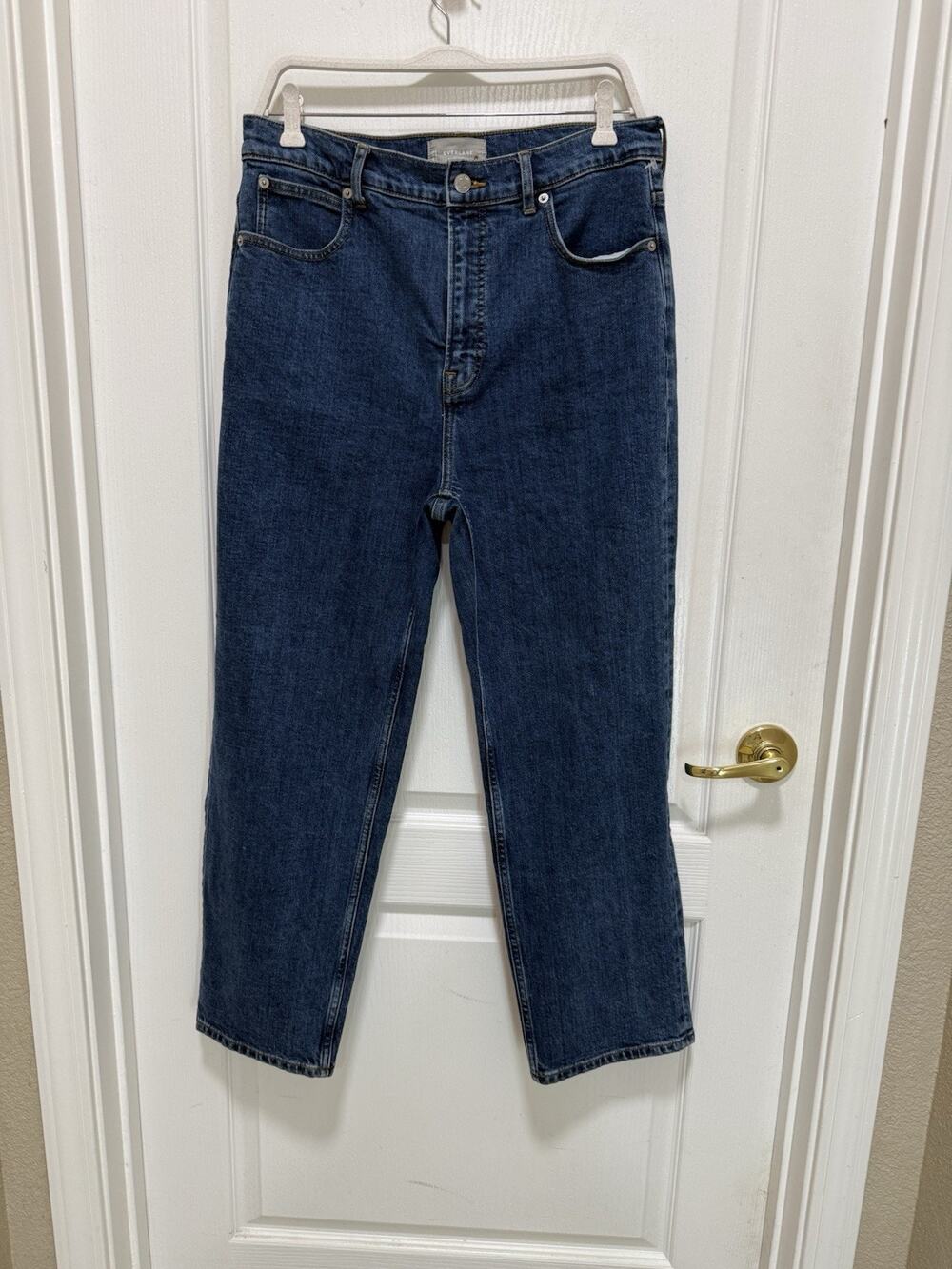 Everlane Way High Jeans Women’s 31R Dark Wash High Rise Straight Leg Denim